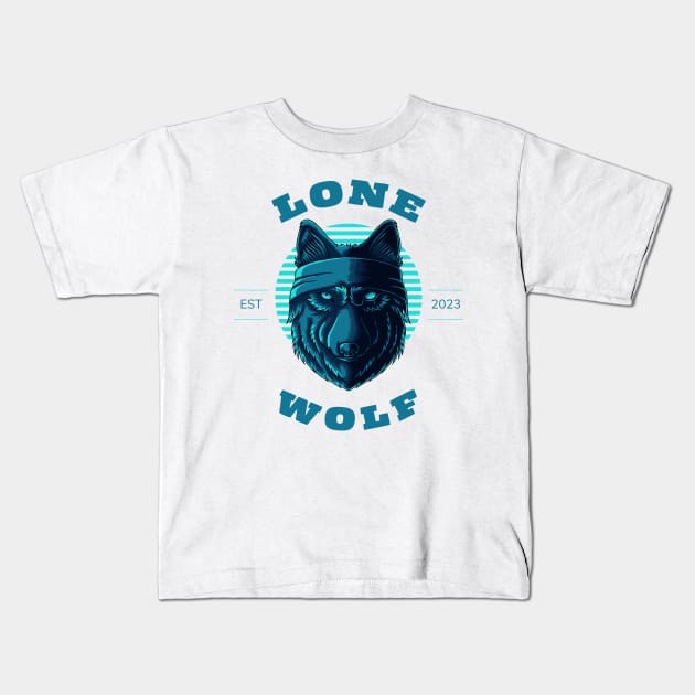 Lone Wolf Kids T-Shirt by Pearsville